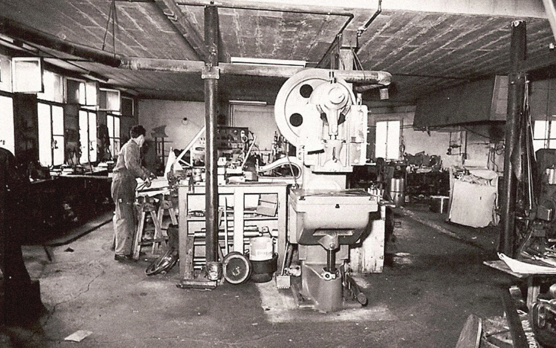 Alte Produktionshalle anfangs 20. Jahrhundert